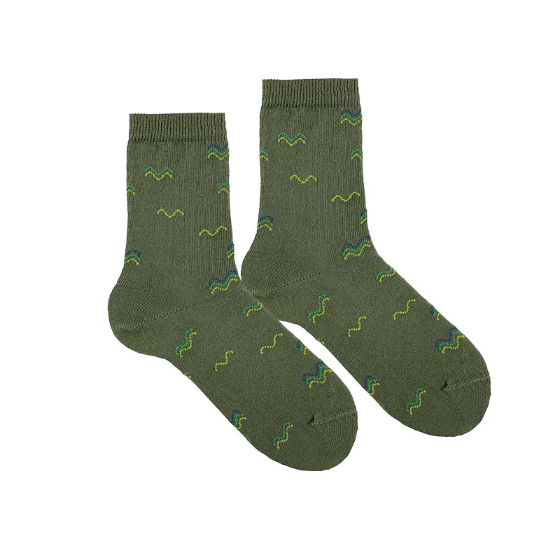 Seaqual waves embroidery socks AMAZONIA