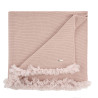 Garter stitch shawl with tulle OLD ROSE