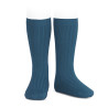 Basic rib knee high socks OCEAN