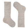 Merino wool-blend rib knee socks NOUGAT