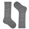 Merino wool-blend rib knee socks LIGHT GREY