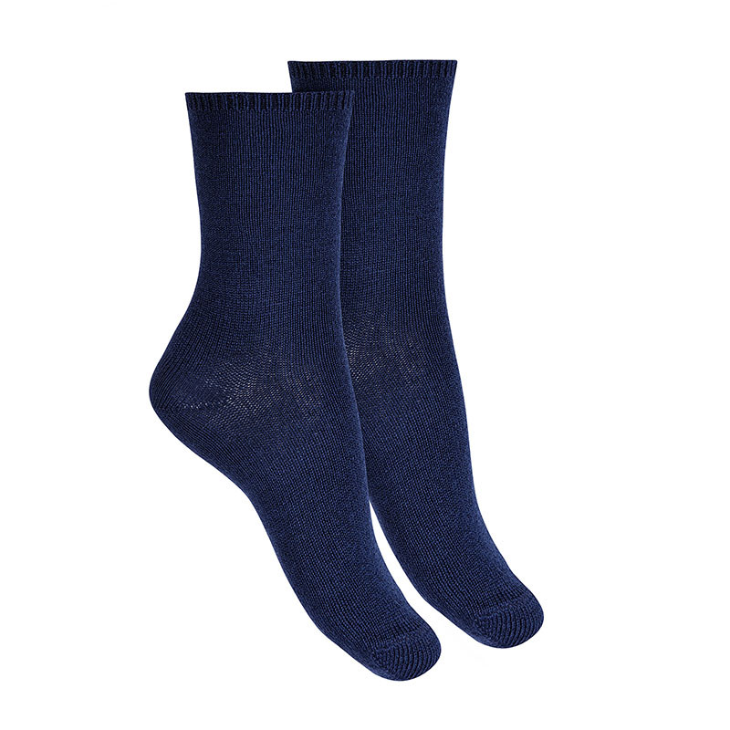 Merino wool-blend short socks NAVY BLUE