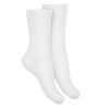 Woman modal rib loose fitting socks WHITE