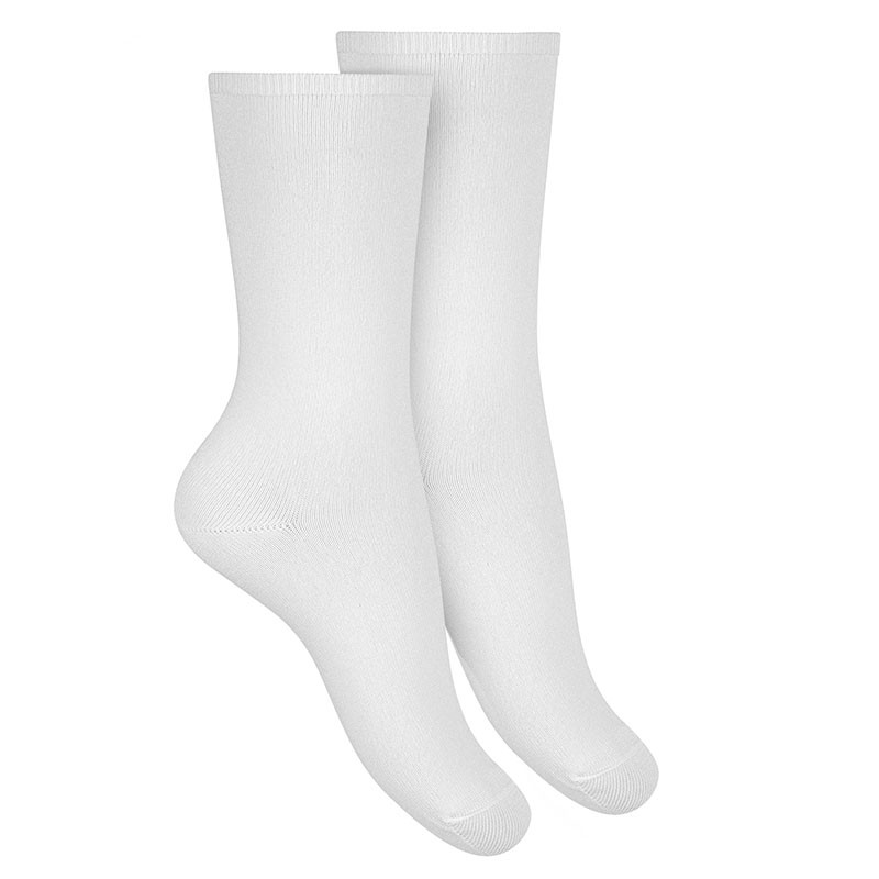 Woman modal loose fitting socks WHITE