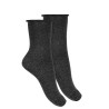 Woman rolled-cuff short socks ANTHRACITE