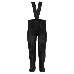 Rib tights with elastic...
