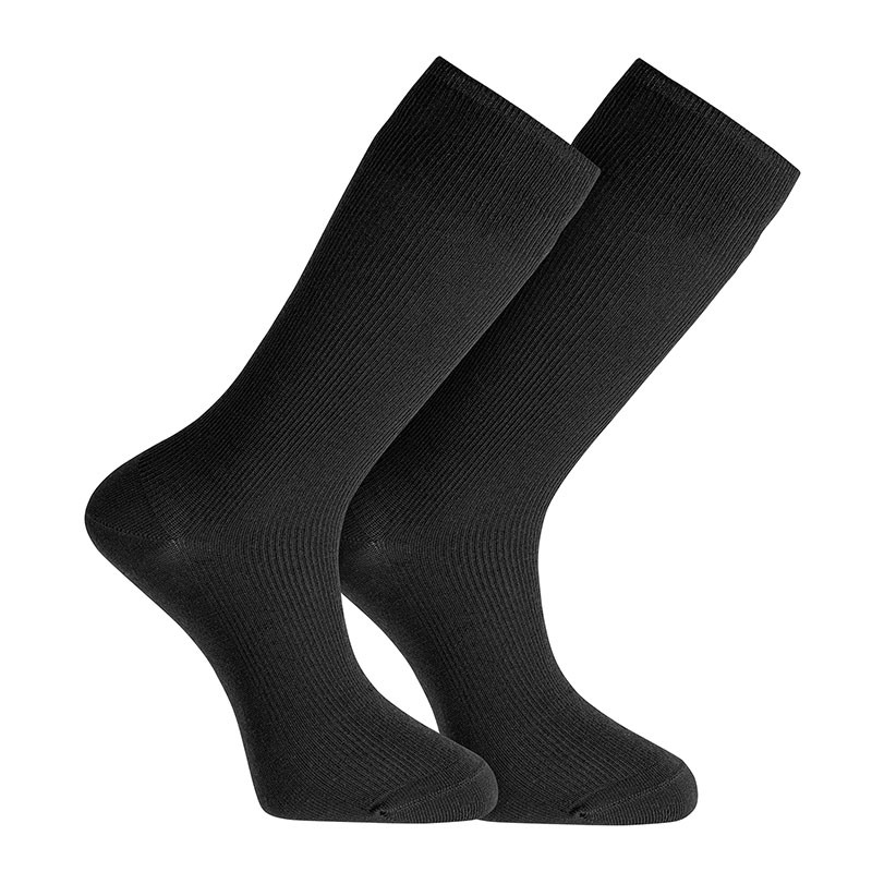 Men wide-rib loose fitting socks BLACK