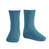 Basic rib short socks OCEAN