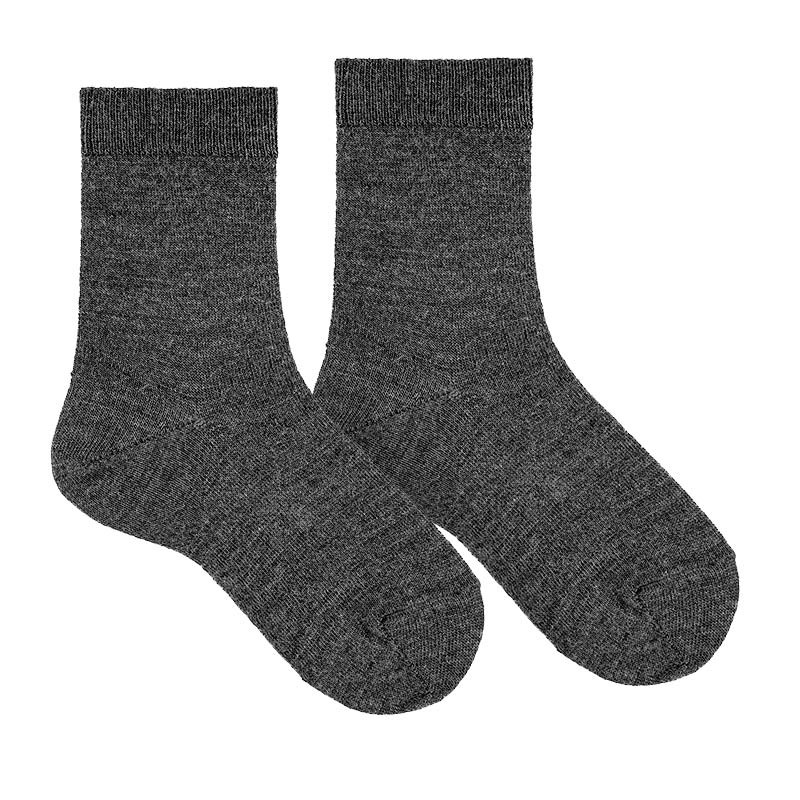 Merino wool short socks ANTHRACITE