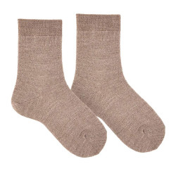 Merino wool short socks SAND