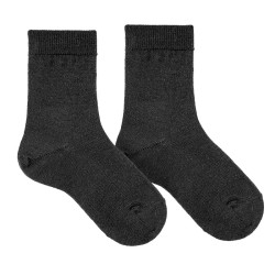 Merino wool short socks BLACK