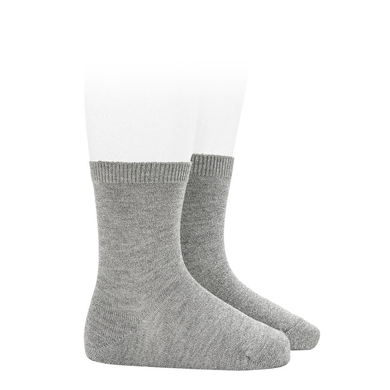 Calcetines brillantes con punto fino ALUMINIO