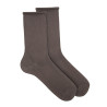 Men modal loose fitting socks with rolled cuff TRUFFLE