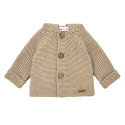 Garter stitch hooded short...