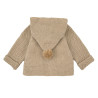 Manteau court à capuche point mousse NOUGAT