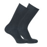 Men cotton loose fitting socks with rolled cuff BLACK