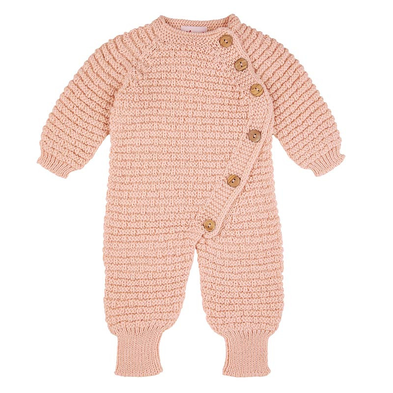 Merino blend bulky playsuit NUDE