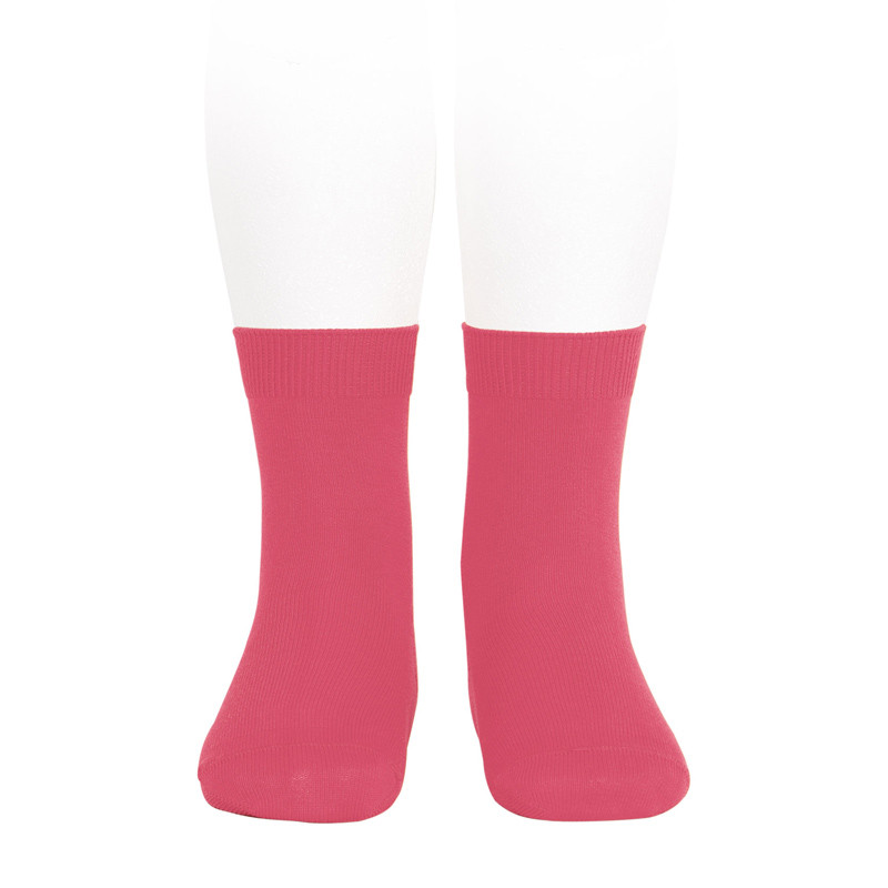 Chaussettes courtes unies basiques CARMIN