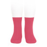 Chaussettes courtes unies basiques CARMIN