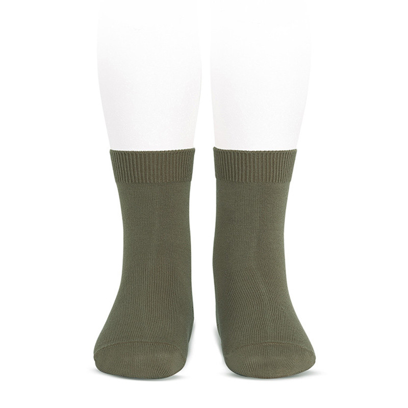 Plain stitch basic short socks MINK