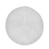 Garter stitch beret WHITE