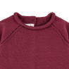 Rolled neck sweater with buttons at theback GARNET