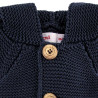Manteau avec capuche en point mousse BLEU MARINE