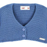 Garter stitch bolero cardigan FRENCH BLUE