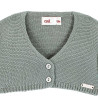 Garter stitch bolero cardigan DRY GREEN