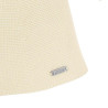 Garter stitch dress with velvet bow BEIGE