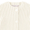 Front opening ribbed rompersuit CREAM