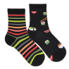 Pack: 1 pair sushi socks and 1 pair striped socks BLACK