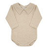 V-neck collar body NOUGAT