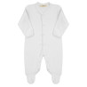 Baby romper with picot edging WHITE