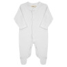 Baby romper with feet WHITE