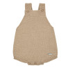 Garter stitch baby romper NOUGAT