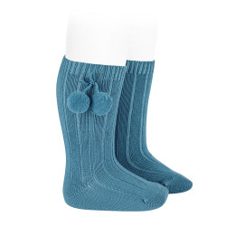Warm cotton rib knee-high...