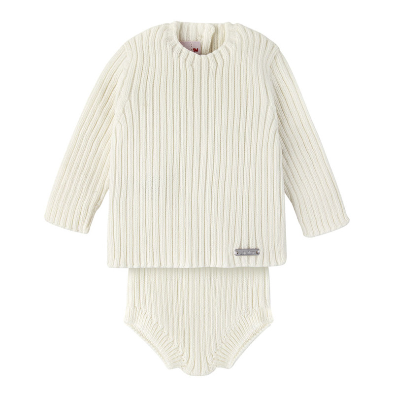 Set a coste (maglione + culotte) LATTE
