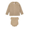 Rib set (sweater + culotte) NOUGAT