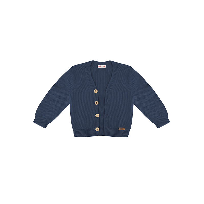 Boys sand stitch cardigan NAVY BLUE