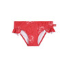 Crab family upf50 bikini bottom with flounces RED