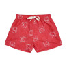 Crab family ecowave/upf50 boxer swimsuit RED