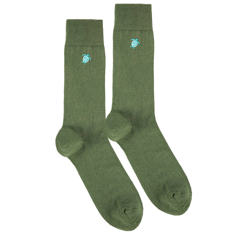 Chaussettes seaqual homme brodée tortue AMAZONIE