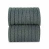 Meias altas básicas caneladas VERDE LIQUEN