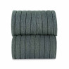 Meias curtas básicas caneladas VERDE LIQUEN