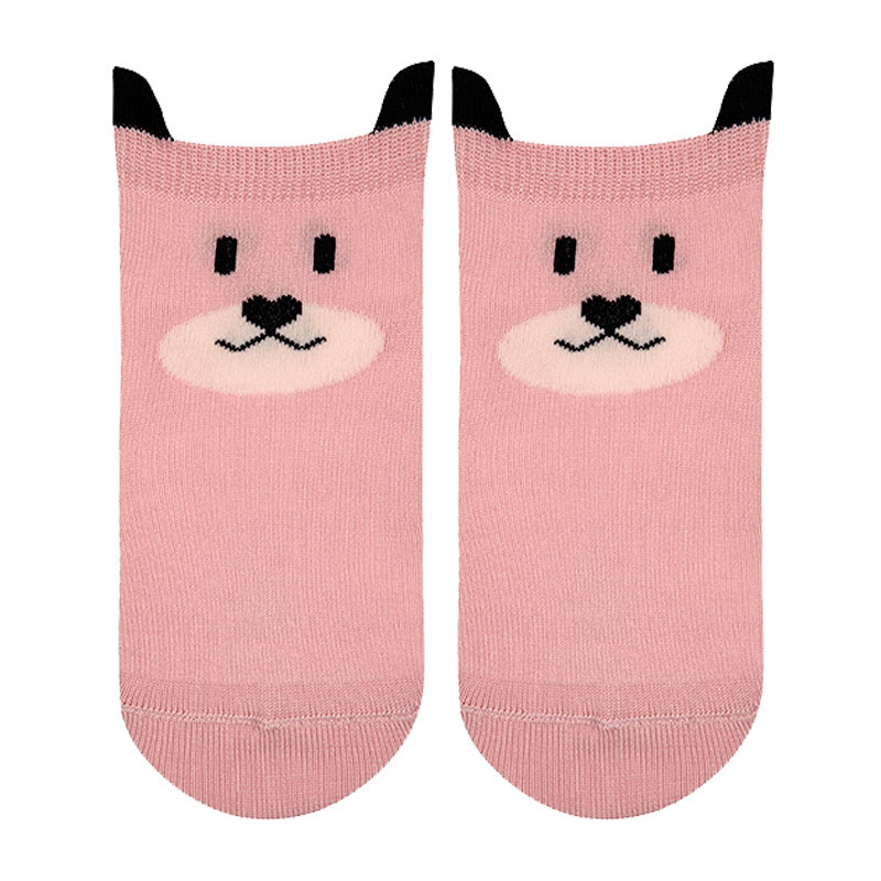 Chaussettes invisibles ours 3d PALE ROSE