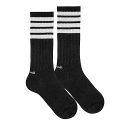 4-stripes sport socks BLACK