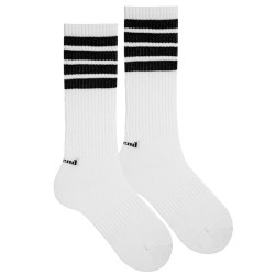4-stripes sport socks WHITE