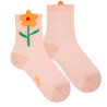 Lot: 1 paire chaussettes fleur 3d + 1 paire fleurs NUDE