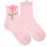 Pack: 1 paio calze con fiore 3d + 1 paiodi fiori ROSA